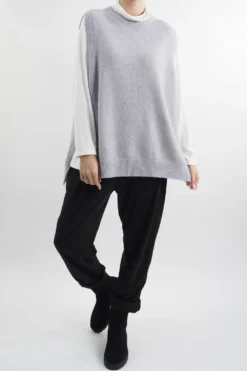 Made In Italy Halo Knit Tank Top Grey -Kenn Shop made in italy halo knit tank top grey.jpg