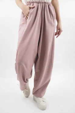 Made In Italy Lagenlook Classic Cocoon Pant Antique Rose