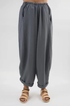 Made In Italy Lagenlook Classic Cocoon Pant Storm