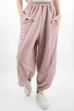 Made In Italy Lagenlook Shelby Cocoon Pant Antique Rose /