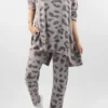 Made In Italy Lounging Leopard Set Mocha