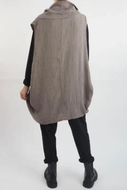 Made In Italy Obi Crepe Cotton Cross Cowl Tank Mushroom -Kenn Shop made in italy obi crepe cotton cross cowl tank mushroom13.jpg