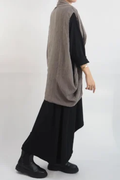 Made In Italy Obi Crepe Cotton Cross Cowl Tank Mushroom -Kenn Shop made in italy obi crepe cotton cross cowl tank mushroom16.jpg