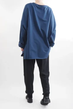 Made In Italy Queeni Star Skull Cut Out Top Airforce Blue -Kenn Shop made in italy queeni star skull cut out top cobalt04.jpg