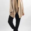 Made In Italy Sander Moleskin Touch Waterfall Blazer Nude