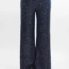 Made In Italy Trinny Shimmer Palazzo Trouser Midnight