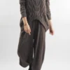 Made In Italy Turtle Cable Guy Knit Top Earth